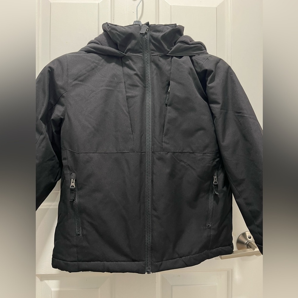 Swiss tech hooded jacket, black, 8Y